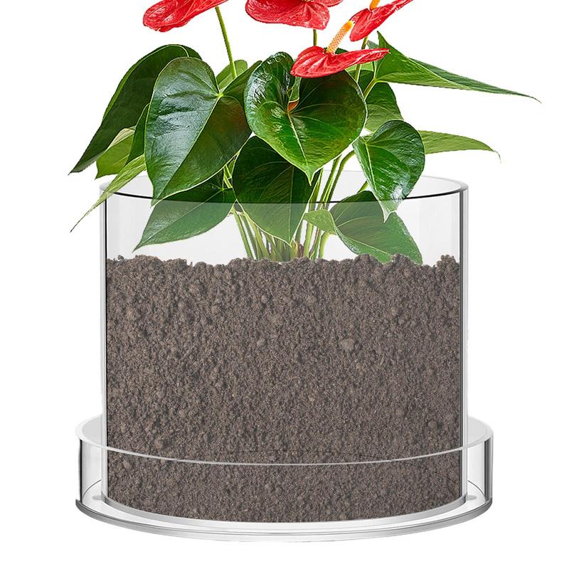 Aloe Vera Pot - ล้างกระถางต้นไม้ระบายน้ําล้าง Potting คอนเทนเนอร์สําหรับพืชอะคริลิคถ้วยจานรองถาดระบายน้ําสําหรับต้นกล้า